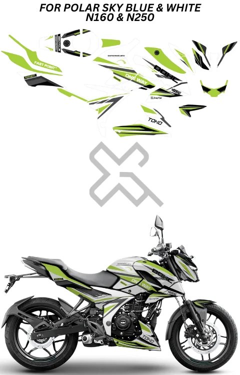 DOHC Edition Full Body Sticker Compatible with Pulsar N160 & N250 | Made In Premium Gloss Vinyl With FPF(Fade Protection Film), Water Proof, Precut Sticker, Pack Of 1 Compatible with Both Side